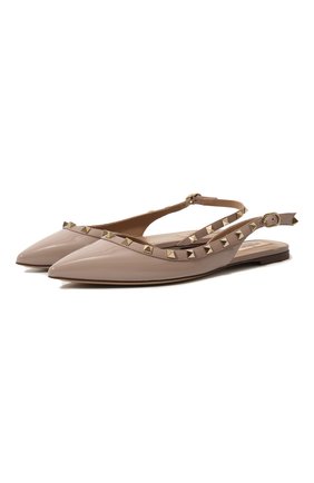 Женские кожаные балетки valentino garavani rockstud VALENTINO бежевого цвета по цене 45700 руб., арт. UW2S0H13/VNW | Фото 1 Женские кожаные балетки valentino garavani rockstud VALENTINO бежевого цвета, арт. UW2S0H13/VNW | Фото 1