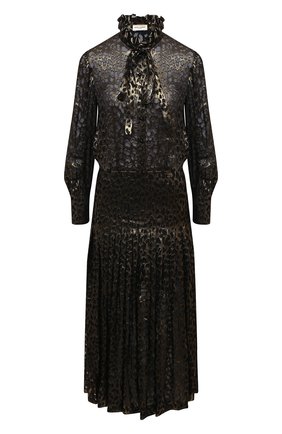 Женское платье SAINT LAURENT леопардового цвета по цене 315500 руб., арт. 632448/Y725V | Фото 1 Женское платье SAINT LAURENT леопардового цвета, арт. 632448/Y725V | Фото 1
