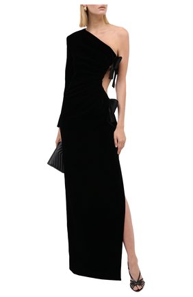 Женское платье SAINT LAURENT черного цвета по цене 347500 руб., арт. 631479/Y525R | Фото 2 Женское платье SAINT LAURENT черного цвета, арт. 631479/Y525R | Фото 2