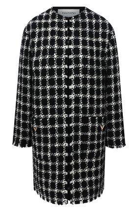 Женское пальто VALENTINO черно-белого цвета по цене 193000 руб., арт. UB3CA5505LC | Фото 1 Женское пальто VALENTINO черно-белого цвета, арт. UB3CA5505LC | Фото 1