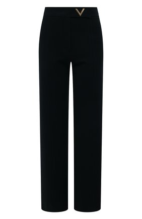 Женские брюки из вискозы VALENTINO черного цвета по цене 119000 руб., арт. UB3MD01L58K | Фото 1