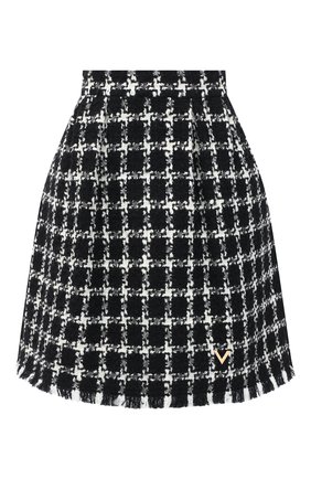 Женская юбка VALENTINO черно-белого цвета по цене 86750 руб., арт. UB3RA6875LC | Фото 1 Женская юбка VALENTINO черно-белого цвета, арт. UB3RA6875LC | Фото 1