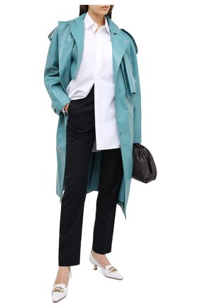 Женские шерстяные брюки JIL SANDER темно-синего цвета по цене 62550 руб., арт. JSPR301900-WR202500 | Фото 2 Женские шерстяные брюки JIL SANDER темно-синего цвета, арт. JSPR301900-WR202500 | Фото 2