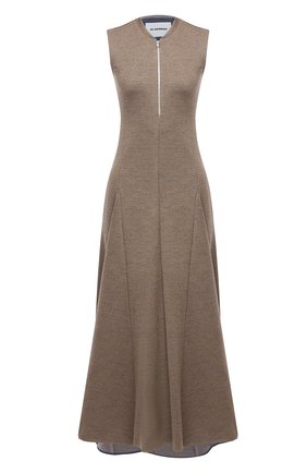 Женское шерстяное платье JIL SANDER коричневого цвета по цене 161500 руб., арт. JSPR500589-WR206008 | Фото 1 Женское шерстяное платье JIL SANDER коричневого цвета, арт. JSPR500589-WR206008 | Фото 1