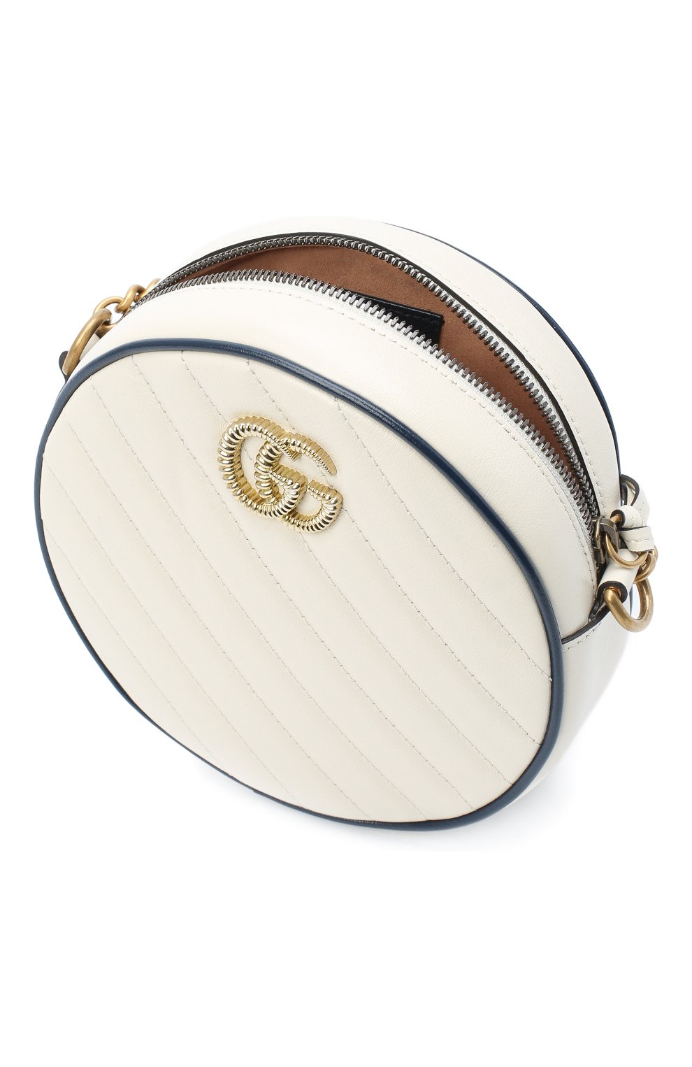 Женская сумка gg marmont mini GUCCI белого цвета по цене 110300 руб., арт. 550154/00LFX | Фото 4 Женская сумка gg marmont mini GUCCI белого цвета, арт. 550154/00LFX | Фото 4