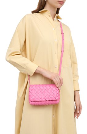 Женская сумка BOTTEGA VENETA розового цвета по цене 110000 руб., арт. 609412/VCPP5 | Фото 2 Женская сумка BOTTEGA VENETA розового цвета, арт. 609412/VCPP5 | Фото 2