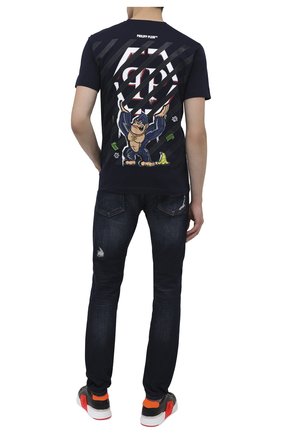 Мужская хлопковая футболка PHILIPP PLEIN синего цвета по цене 51990 руб., арт. F20C MTK4761 PJY002N | Фото 2 Мужская хлопковая футболка PHILIPP PLEIN синего цвета, арт. F20C MTK4761 PJY002N | Фото 2