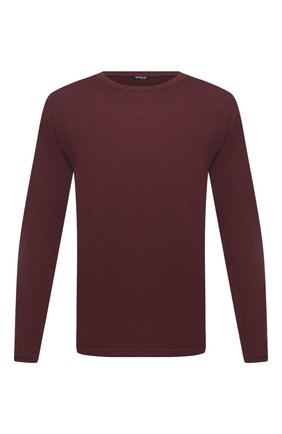 Мужская лонгслив из хлопка и кашемира KITON бордового цвета по цене 72950 руб., арт. UMK0021 | Фото 1 Мужская лонгслив из хлопка и кашемира KITON бордового цвета, арт. UMK0021 | Фото 1 (Рукава: Длинные; Длина (для топов): Стандартные; Материал внешний: Хлопок; Стили: Кэжуэл; Принт: Без принта)