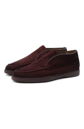 Мужские замшевые ботинки SANTONI бордового цвета по цене 49950 руб., арт. MGYA16715BURAPMSB51 | Фото 1 Мужские замшевые ботинки SANTONI бордового цвета, арт. MGYA16715BURAPMSB51 | Фото 1