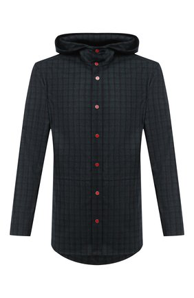 Мужская хлопковая рубашка KITON темно-зеленого цвета по цене 96300 руб., арт. UMCPETEK01T3506 | Фото 1 Мужская хлопковая рубашка KITON темно-зеленого цвета, арт. UMCPETEK01T3506 | Фото 1