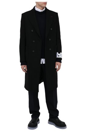 Мужской шерстяные брюки JIL SANDER темно-синего цвета по цене 54850 руб., арт. JSMR310401-MR201400 | Фото 2 Мужской шерстяные брюки JIL SANDER темно-синего цвета, арт. JSMR310401-MR201400 | Фото 2