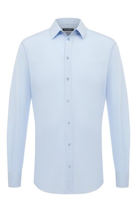 Мужская хлопковая сорочка DOLCE & GABBANA голубого цвета по цене 36300 руб., арт. G5EJ0T/FUEEE | Фото 1 Мужская хлопковая сорочка DOLCE & GABBANA голубого цвета, арт. G5EJ0T/FUEEE | Фото 1 (Рукава: Длинные; Длина (для топов): Стандартные; Материал внешний: Хлопок; Случай: Формальный; Стили: Классический; Воротник: Кент; Принт: Без принта, Однотонные; Мужское Кросс-КТ: Сорочка-одежда; Манжеты: На пуговицах)
