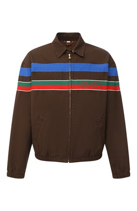 Мужской хлопковый бомбер GUCCI коричневого цвета по цене 163000 руб., арт. 623938/XDBA6 | Фото 1 Мужской хлопковый бомбер GUCCI коричневого цвета, арт. 623938/XDBA6 | Фото 1