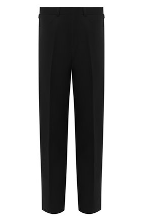 Мужские шерстяные брюки JIL SANDER черного цвета, арт. JSMR311128-MR201000 | Фото 1 (Материал внешний: Шерсть; Длина (брюки, джинсы): Стандартные; Случай: Повседневный; Стили: Минимализм; Материал подклада: Купро)