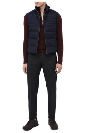 Мужские кожаные кроссовки KITON коричневого цвета по цене 105000 руб., арт. USSVLAZN00674 | Фото 2 Мужские кожаные кроссовки KITON коричневого цвета, арт. USSVLAZN00674 | Фото 2