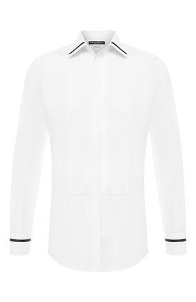 Мужская хлопковая сорочка DOLCE & GABBANA белого цвета по цене 62350 руб., арт. G5HW2T/FU5K9 | Фото 1 Мужская хлопковая сорочка DOLCE & GABBANA белого цвета, арт. G5HW2T/FU5K9 | Фото 1
