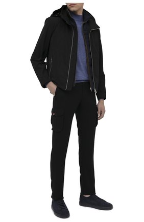 Мужские замшевые кеды SANTONI темно-синего цвета по цене 35650 руб., арт. MBCN208420CARDD0U60 | Фото 2 Мужские замшевые кеды SANTONI темно-синего цвета, арт. MBCN208420CARDD0U60 | Фото 2
