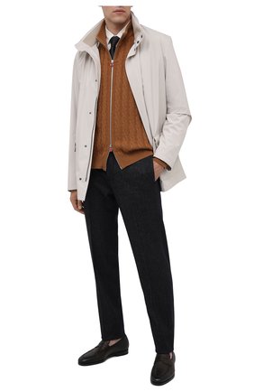 Мужские кожаные пенни-лоферы SANTONI темно-коричневого цвета по цене 62900 руб., арт. MCNC15609SI1ERNAT50 | Фото 2 Мужские кожаные пенни-лоферы SANTONI темно-коричневого цвета, арт. MCNC15609SI1ERNAT50 | Фото 2