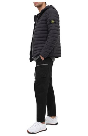 Мужской брюки-карго из хлопка и шерсти STONE ISLAND черного цвета по цене 49950 руб., арт. 731930508 | Фото 2 Мужской брюки-карго из хлопка и шерсти STONE ISLAND черного цвета, арт. 731930508 | Фото 2