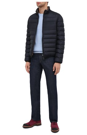 Мужской кашемировый свитер KITON голубого цвета по цене 207000 руб., арт. UK1127 | Фото 2 Мужской кашемировый свитер KITON голубого цвета, арт. UK1127 | Фото 2