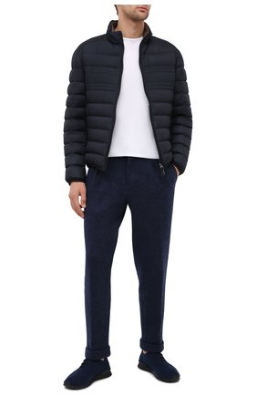 Мужские текстильные кроссовки KITON темно-синего цвета по цене 45650 руб., арт. USSCLASN00811 | Фото 2 Мужские текстильные кроссовки KITON темно-синего цвета, арт. USSCLASN00811 | Фото 2