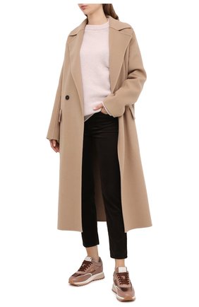 Женские кожаные кроссовки SANTONI светло-розового цвета по цене 45600 руб., арт. WBFW60582PAVPAENP50 | Фото 2 Женские кожаные кроссовки SANTONI светло-розового цвета, арт. WBFW60582PAVPAENP50 | Фото 2