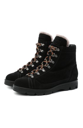 Женские замшевые ботинки SANTONI черного цвета по цене 47350 руб., арт. WTUD58934SM0APYLN01 | Фото 1 Женские замшевые ботинки SANTONI черного цвета, арт. WTUD58934SM0APYLN01 | Фото 1