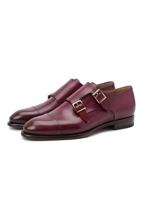 Женские кожаные монки SANTONI бордового цвета по цене 59700 руб., арт. WUGY56649BA1NLVVB70 | Фото 1 Женские кожаные монки SANTONI бордового цвета, арт. WUGY56649BA1NLVVB70 | Фото 1