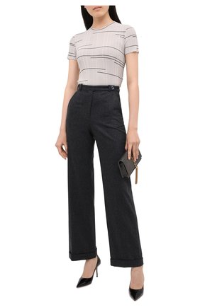 Женские шерстяные брюки GIORGIO ARMANI темно-серого цвета по цене 72750 руб., арт. 0WHPP0DP/T016Z | Фото 2 Женские шерстяные брюки GIORGIO ARMANI темно-серого цвета, арт. 0WHPP0DP/T016Z | Фото 2