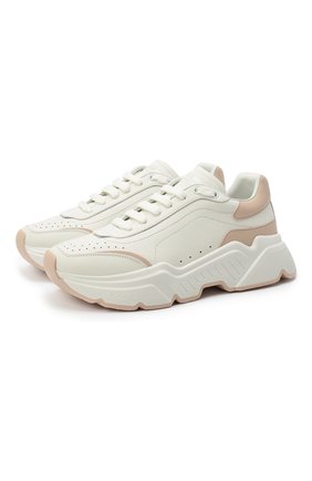 Женские кожаные кроссовки daymaster DOLCE & GABBANA белого цвета по цене 37100 руб., арт. CK1791/AX589 | Фото 1 Женские кожаные кроссовки daymaster DOLCE & GABBANA белого цвета, арт. CK1791/AX589 | Фото 1