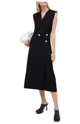 Женское платье из шерсти и вискозы JIL SANDER черного цвета по цене 183000 руб., арт. JSPR754073-WRY39038 | Фото 2 Женское платье из шерсти и вискозы JIL SANDER черного цвета, арт. JSPR754073-WRY39038 | Фото 2