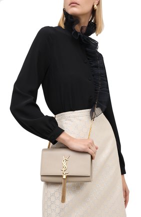 Женская сумка kate small SAINT LAURENT бежевого цвета по цене 131500 руб., арт. 474366/B0W0J | Фото 2 Женская сумка kate small SAINT LAURENT бежевого цвета, арт. 474366/B0W0J | Фото 2