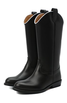 Детские кожаные сапоги GALLUCCI черного цвета по цене 22800 руб., арт. J40018AM/ST P V CUG VIT | Фото 1 Детские кожаные сапоги GALLUCCI черного цвета, арт. J40018AM/ST P V CUG VIT | Фото 1 (Материал внутренний: Натуральная кожа)