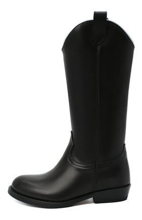 Детские кожаные сапоги GALLUCCI черного цвета по цене 22800 руб., арт. J40018AM/ST P V CUG VIT | Фото 2 Детские кожаные сапоги GALLUCCI черного цвета, арт. J40018AM/ST P V CUG VIT | Фото 2 (Материал внутренний: Натуральная кожа)