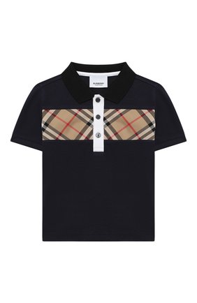 Детский хлопковое поло BURBERRY синего цвета по цене 7775 руб., арт. 8017384 | Фото 1 Детский хлопковое поло BURBERRY синего цвета, арт. 8017384 | Фото 1