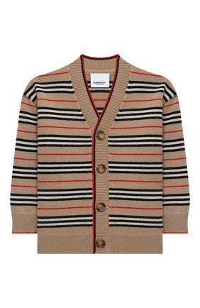 Детский кардиган из шерсти и кашемира BURBERRY бежевого цвета по цене 22000 руб., арт. 8027594 | Фото 1 Детский кардиган из шерсти и кашемира BURBERRY бежевого цвета, арт. 8027594 | Фото 1