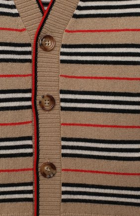 Детский кардиган из шерсти и кашемира BURBERRY бежевого цвета по цене 22000 руб., арт. 8027594 | Фото 3 Детский кардиган из шерсти и кашемира BURBERRY бежевого цвета, арт. 8027594 | Фото 3