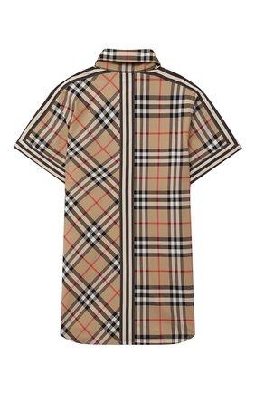 Детская хлопковая рубашка BURBERRY бежевого цвета по цене 13300 руб., арт. 8030099 | Фото 2 Детская хлопковая рубашка BURBERRY бежевого цвета, арт. 8030099 | Фото 2