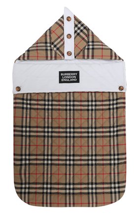 Детский хлопковый конверт BURBERRY бежевого цвета по цене 32900 руб., арт. 8030394 | Фото 1 Детский хлопковый конверт BURBERRY бежевого цвета, арт. 8030394 | Фото 1 (Ростовка одежда: 6 мес | 68 см)