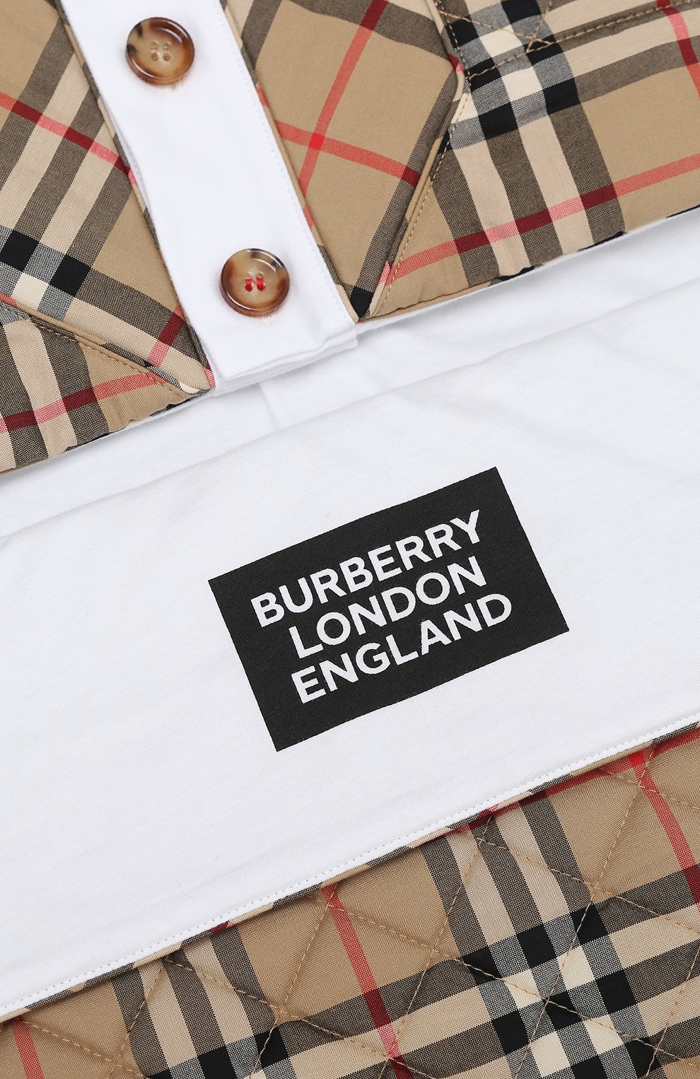 Детский хлопковый конверт BURBERRY бежевого цвета по цене 32900 руб., арт. 8030394 | Фото 3 Детский хлопковый конверт BURBERRY бежевого цвета, арт. 8030394 | Фото 3 (Ростовка одежда: 6 мес | 68 см)