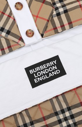Детский хлопковый конверт BURBERRY бежевого цвета по цене 32900 руб., арт. 8030394 | Фото 3 Детский хлопковый конверт BURBERRY бежевого цвета, арт. 8030394 | Фото 3 (Ростовка одежда: 6 мес | 68 см)