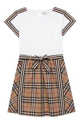 Детское хлопковое платье BURBERRY бежевого цвета по цене 16850 руб., арт. 8033572 | Фото 1 Детское хлопковое платье BURBERRY бежевого цвета, арт. 8033572 | Фото 1