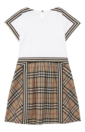 Детское хлопковое платье BURBERRY бежевого цвета по цене 16850 руб., арт. 8033572 | Фото 2 Детское хлопковое платье BURBERRY бежевого цвета, арт. 8033572 | Фото 2