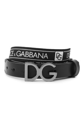 Детский ремень DOLCE & GABBANA черно-белого цвета по цене 14050 руб., арт. EC0060/AN551 | Фото 1 Детский ремень DOLCE & GABBANA черно-белого цвета, арт. EC0060/AN551 | Фото 1