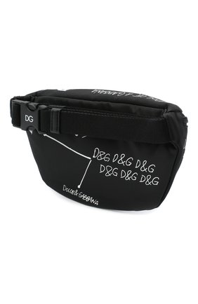 Детская поясная сумка DOLCE & GABBANA черно-белого цвета по цене 16050 руб., арт. EM0072/AS772 | Фото 2 Детская поясная сумка DOLCE & GABBANA черно-белого цвета, арт. EM0072/AS772 | Фото 2