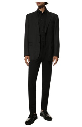 Мужской шерстяные брюки BALMAIN черного цвета по цене 87950 руб., арт. UH15744/W050 | Фото 2 Мужской шерстяные брюки BALMAIN черного цвета, арт. UH15744/W050 | Фото 2