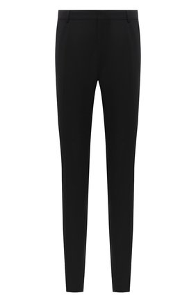 Мужские шерстяные брюки BALMAIN черного цвета, арт. UH15744/W050 | Фото 1 (Длина (брюки, джинсы): Стандартные; Материал внешний: Шерсть; Стили: Классический; Случай: Вечерний)