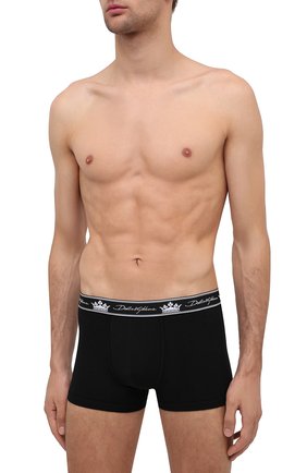 Мужские хлопковые боксеры DOLCE & GABBANA черного цвета по цене 4750 руб., арт. M4B72J/FUGHH | Фото 2 Мужские хлопковые боксеры DOLCE & GABBANA черного цвета, арт. M4B72J/FUGHH | Фото 2