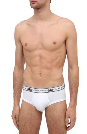 Мужские хлопковые хипсы DOLCE & GABBANA белого цвета по цене 4275 руб., арт. M3B82J/FUGHH | Фото 2 Мужские хлопковые хипсы DOLCE & GABBANA белого цвета, арт. M3B82J/FUGHH | Фото 2
