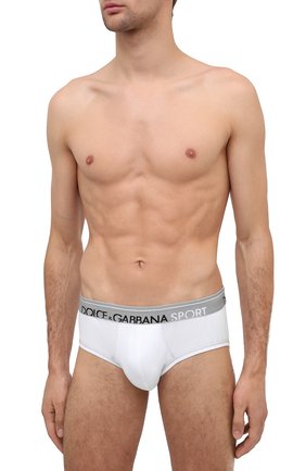 Мужские хлопковые хипсы DOLCE & GABBANA белого цвета по цене 4275 руб., арт. M3B79J/FUECH | Фото 2 Мужские хлопковые хипсы DOLCE & GABBANA белого цвета, арт. M3B79J/FUECH | Фото 2